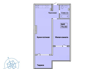 Апартаменты, 79,6 м², 5/8 эт.
